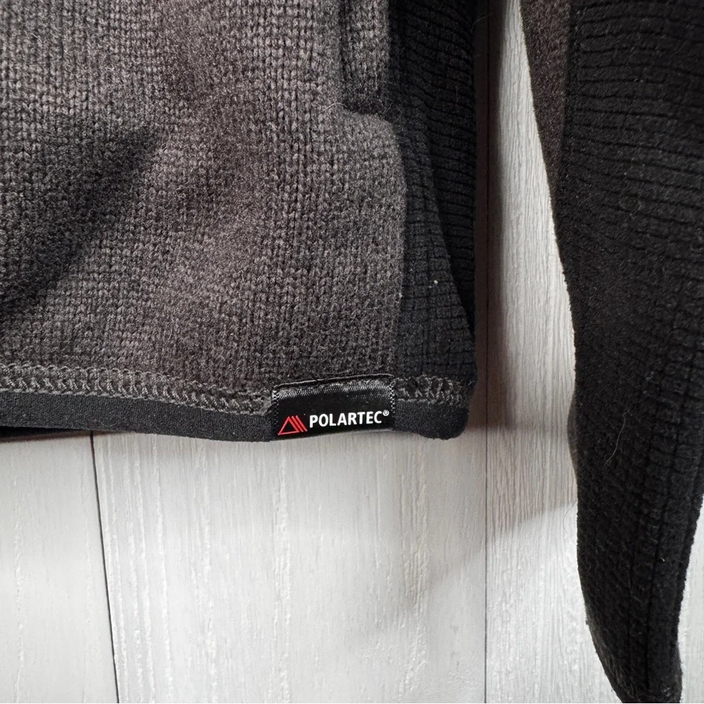 J. Crew Men's Nordic Half Zip Pullover Polartec Fleece Charcoal Gray Sweater